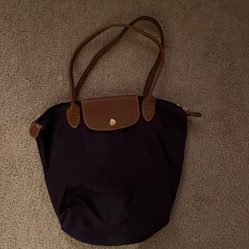 purple longchamp bag